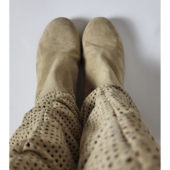 Ugg Slouch Abilene Leather Pull On Knee High Boots Size 9 - Picture 3 of 10